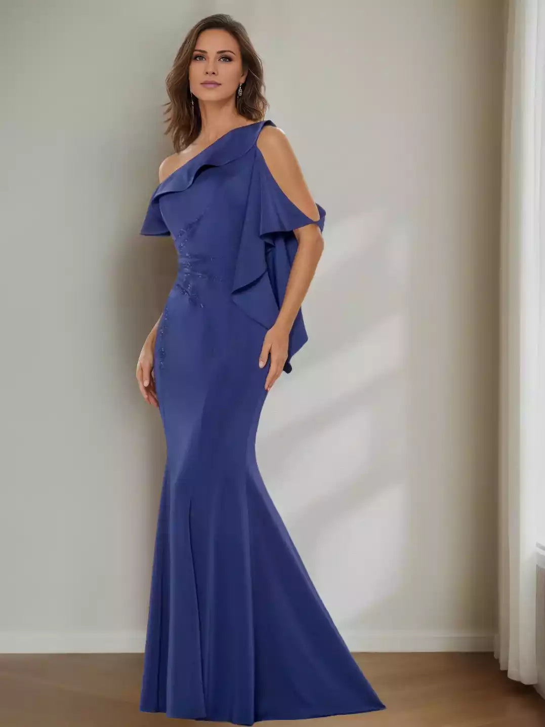 A-Line Princess Asymmetric Ankle-Length Mother of the Bride Dresses