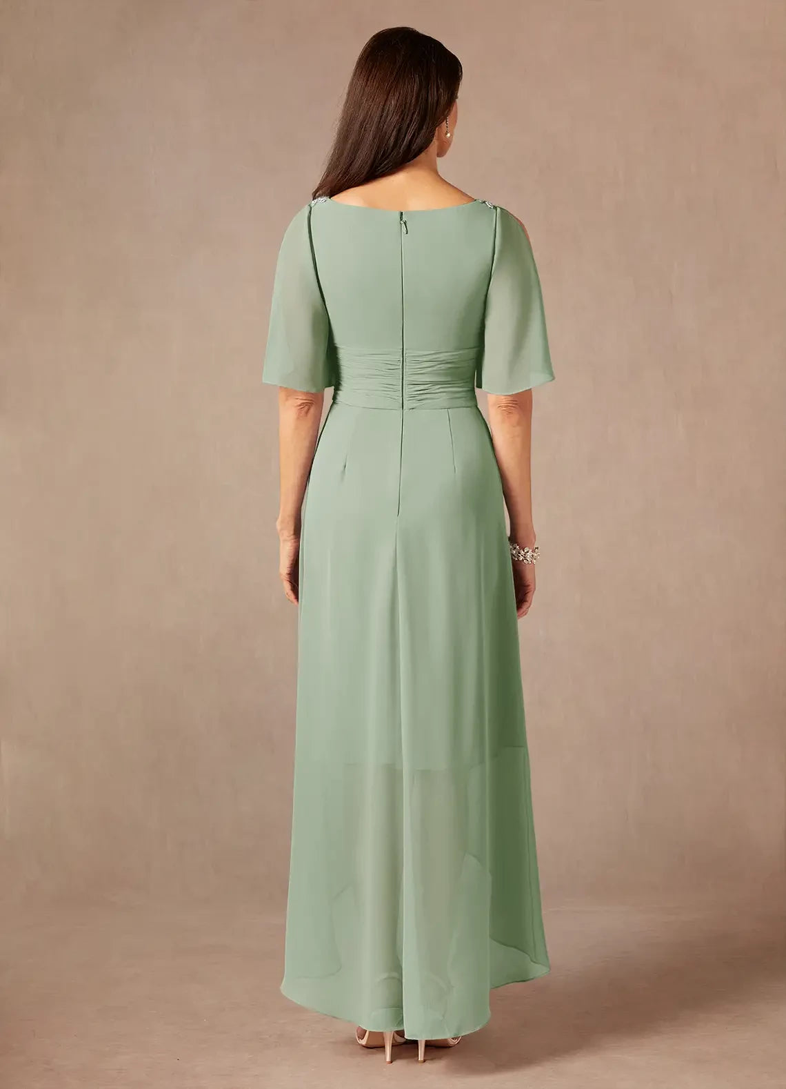 A-Line Pleated Chiffon Dress Mother of the Bride Dresses