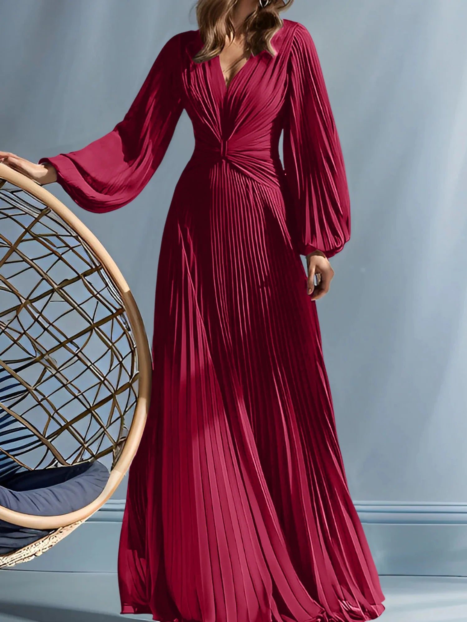 A-Line/Princess V-Neck Long Sleeve Mother of the Bride Dresses with Ruched