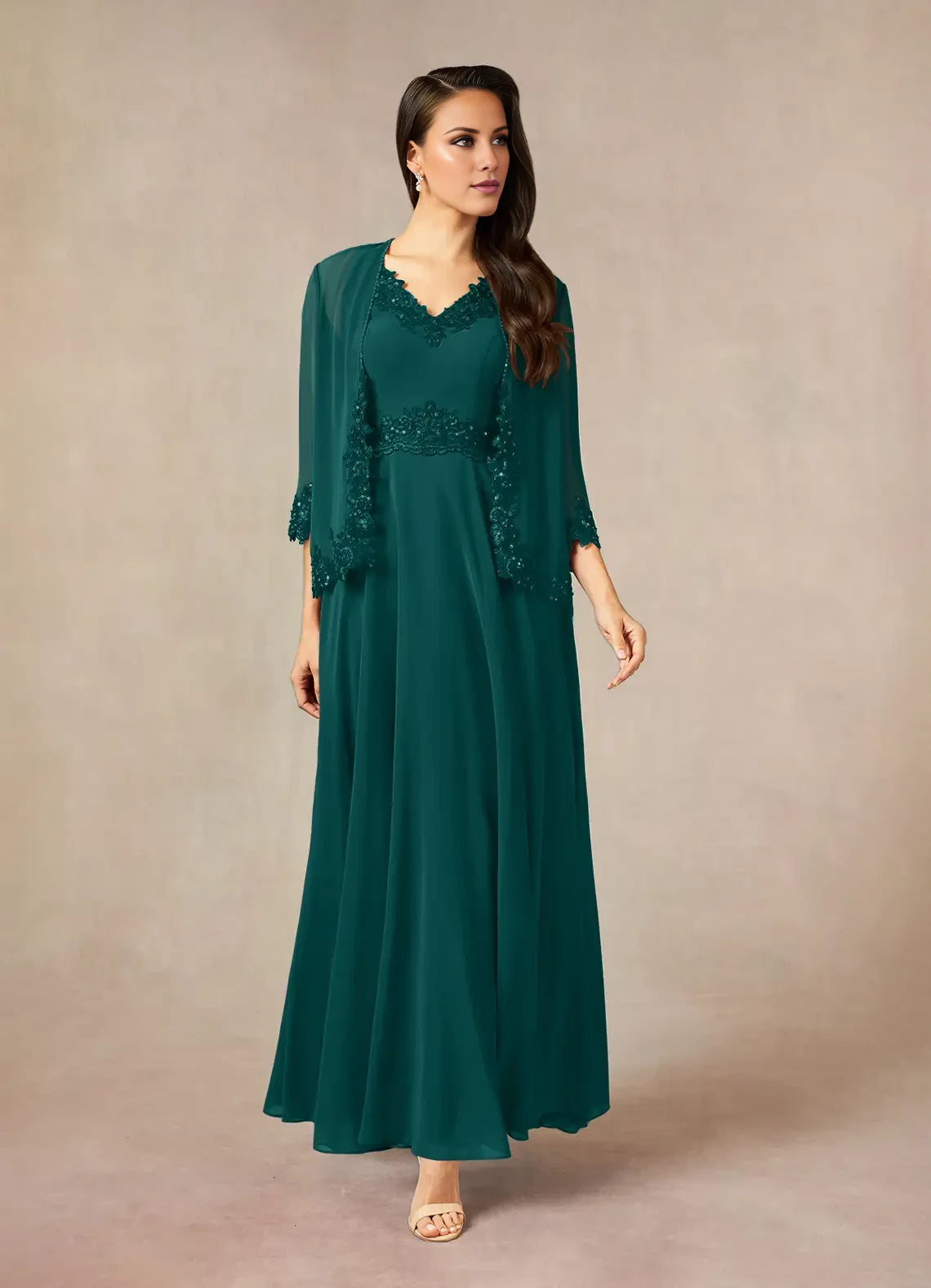 A-Line Sequins Chiffon Dress Mother of the Bride Dresses