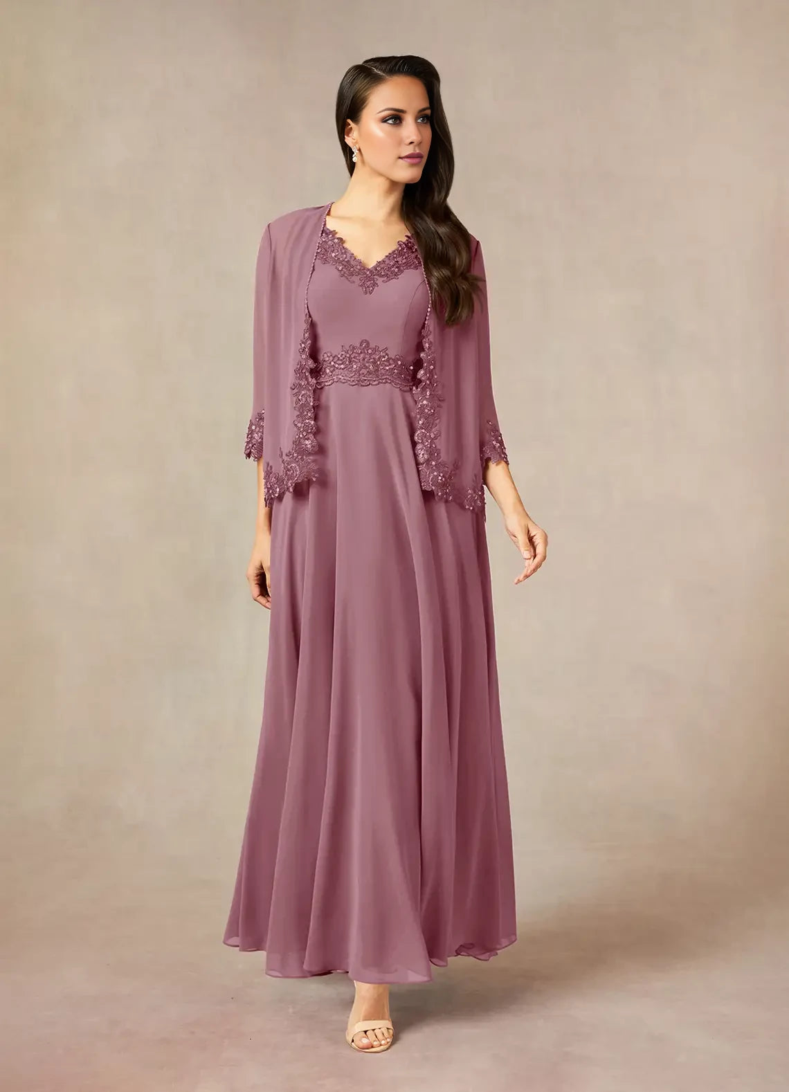 A-Line Sequins Chiffon Dress Mother of the Bride Dresses