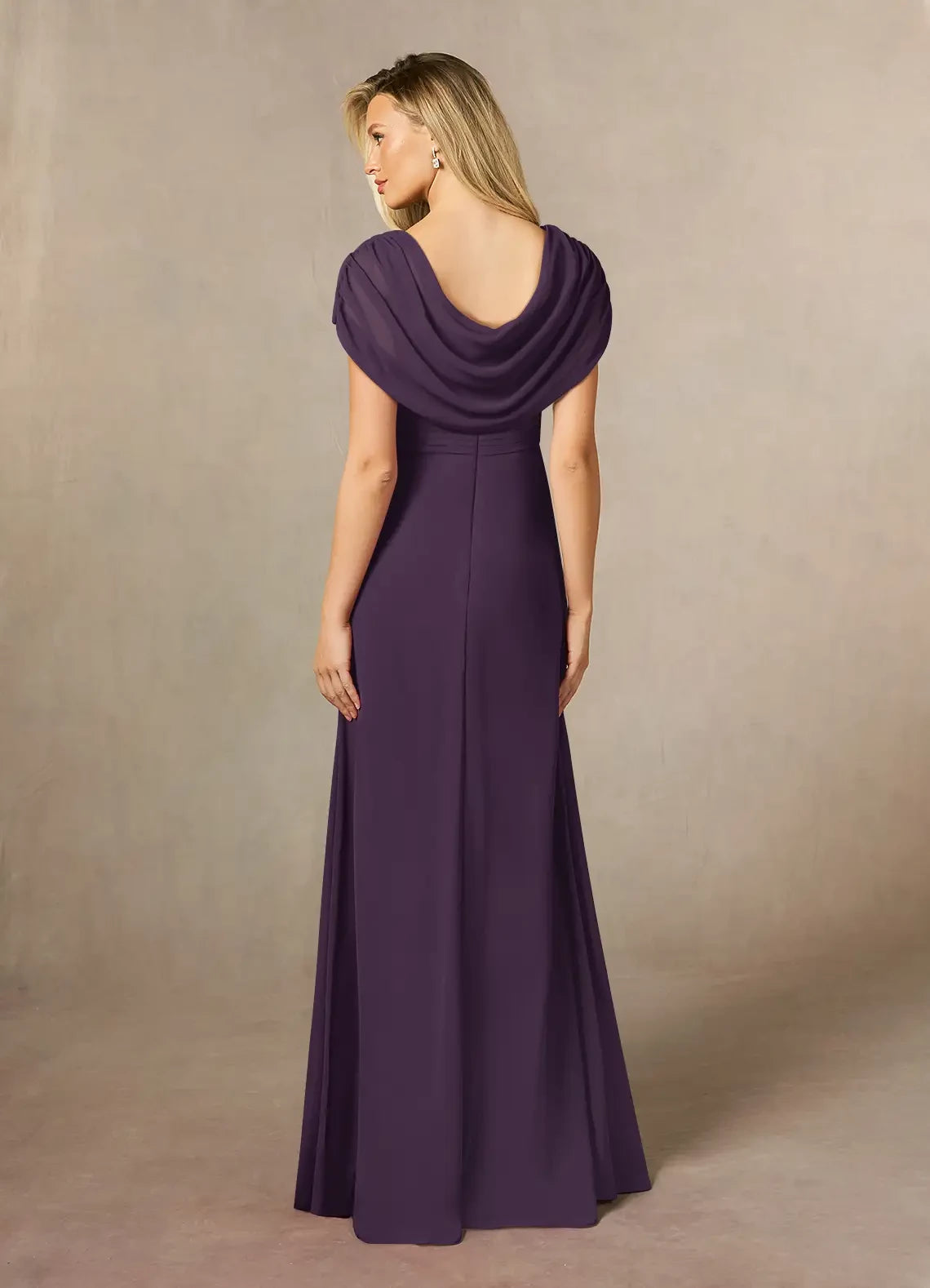 A-Line Side Slit Chiffon Dress Mother of the Bride Dresses