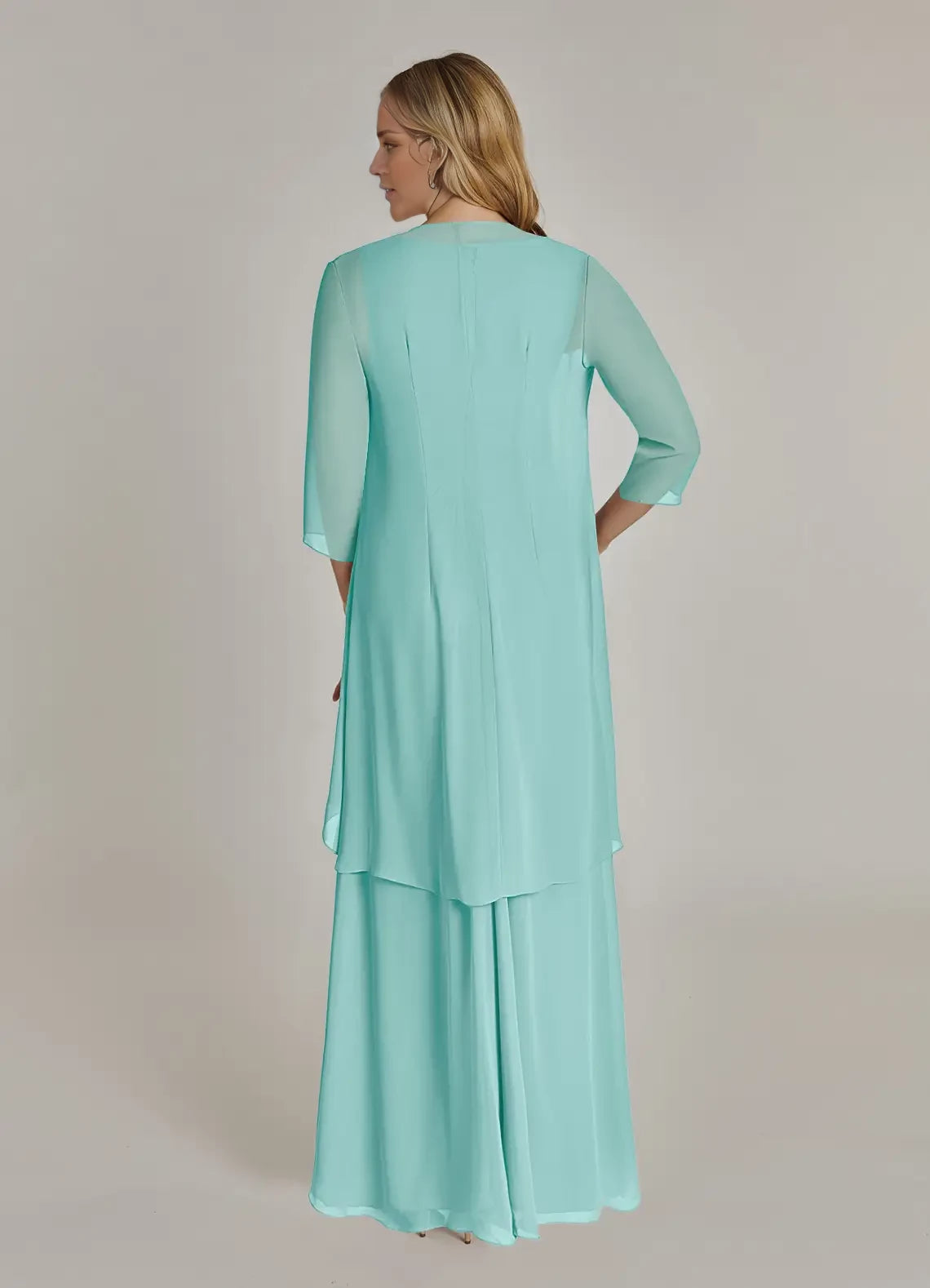 A-Line V-Neck Pleated Chiffon Dress Mother of the Bride Dresses