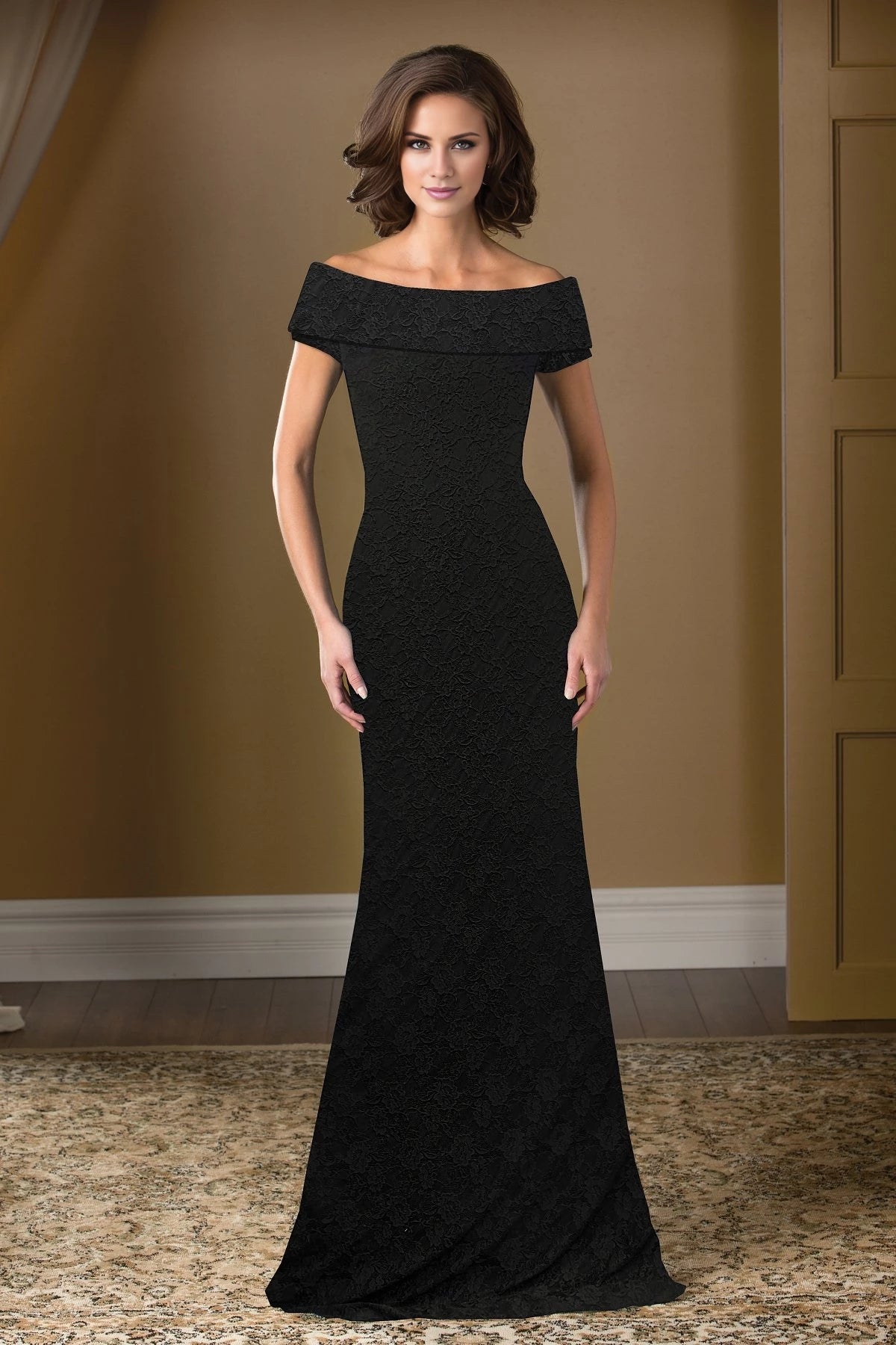 A-line skirt Boat Neckline Lace  Applique Mother of the Bride Dresses