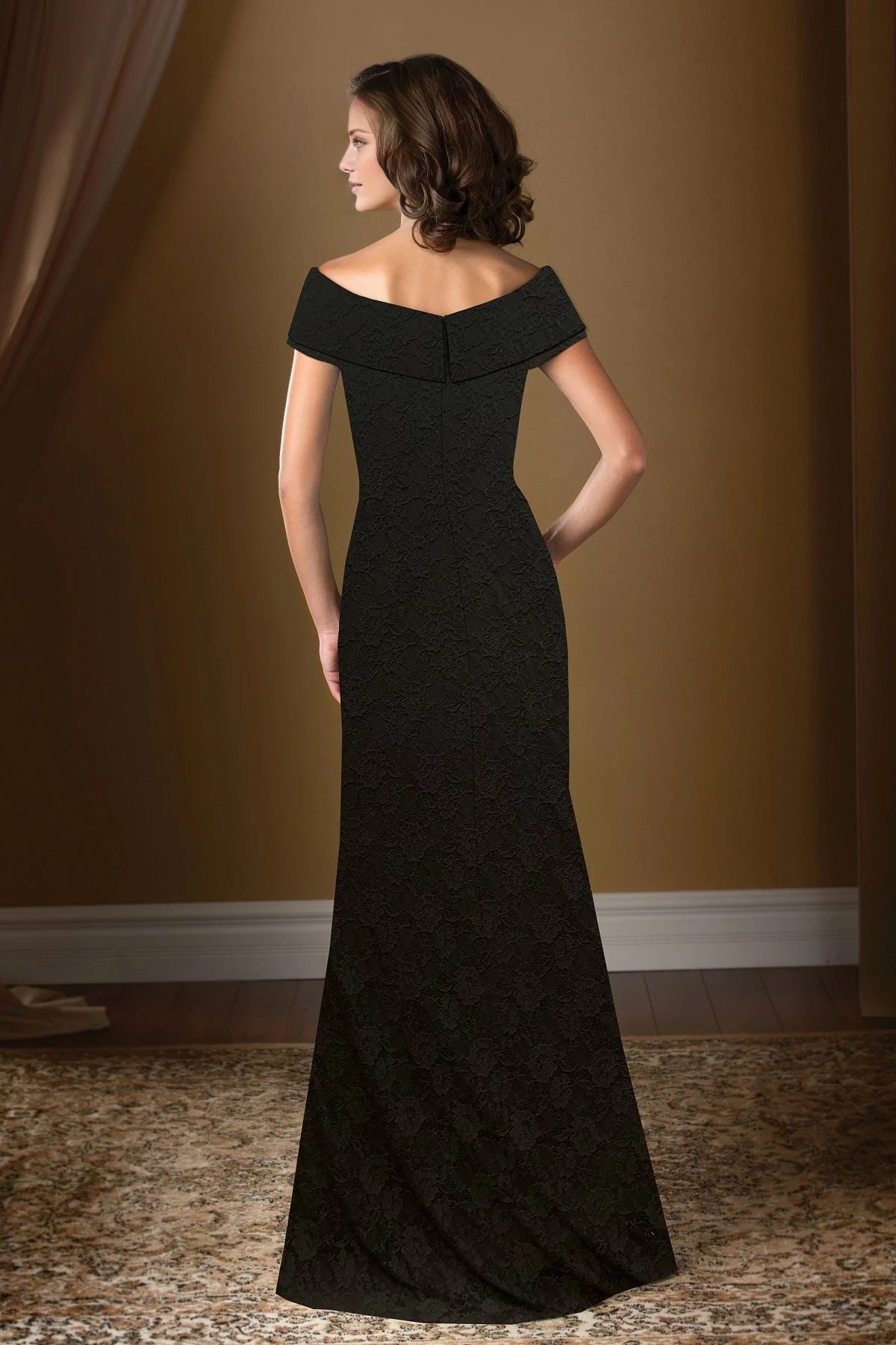 A-line skirt Boat Neckline Lace  Applique Mother of the Bride Dresses
