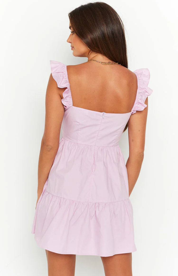 Adair Frill Tiered Mini Dress Homecoming Dresses