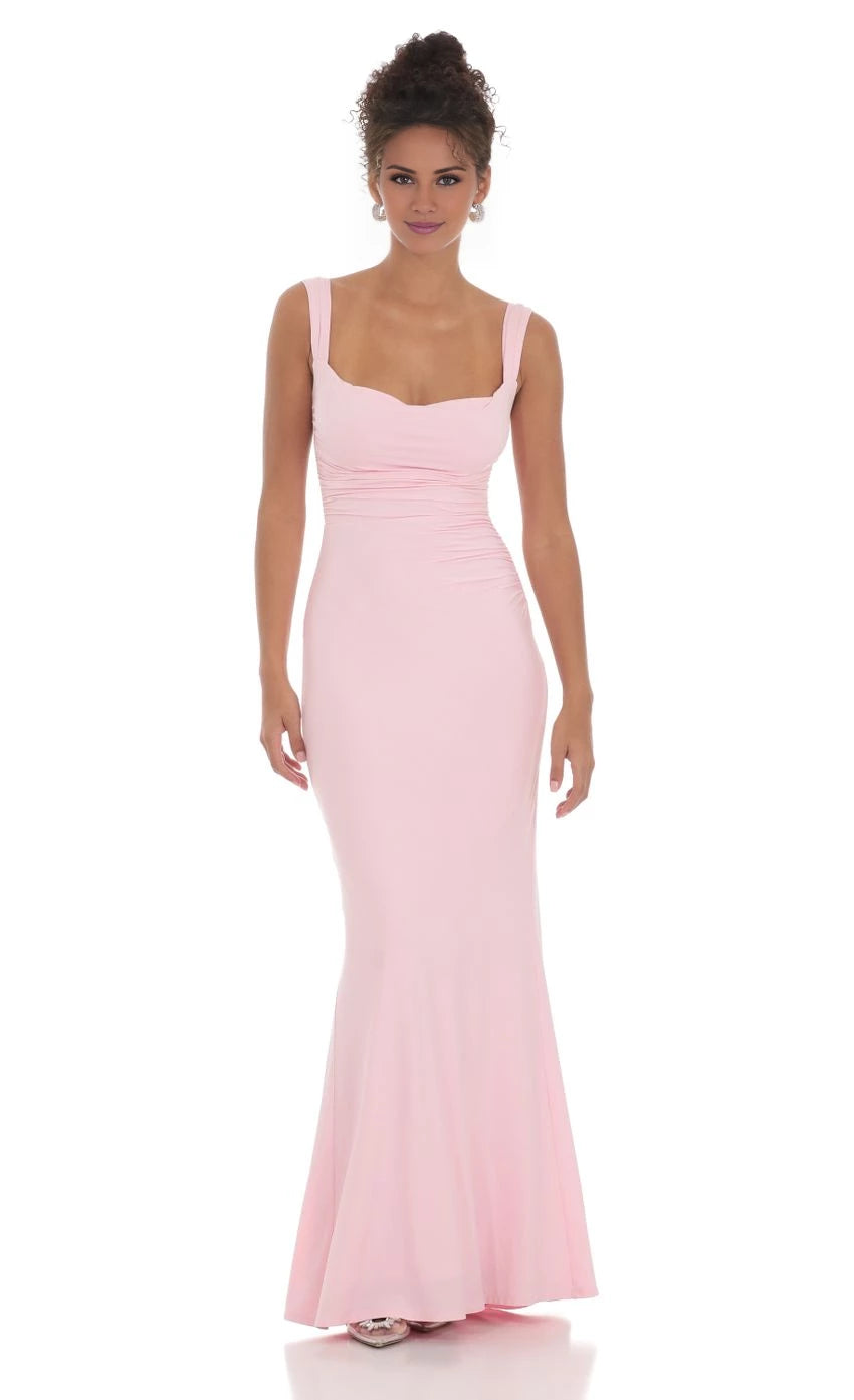 Back Sequin Butterfly Maxi Dress Prom Dresses