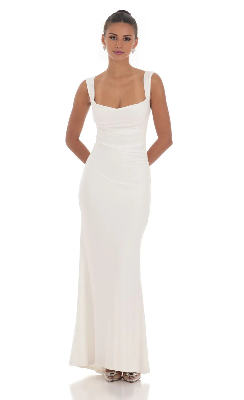 Back Sequin Butterfly Maxi Dress Prom Dresses