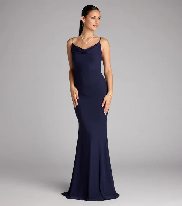 Backless Mesh Mermaid Dress Prom Dresses