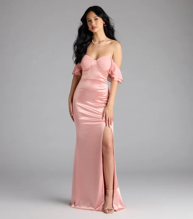 Backless Sweetheart Mermaid Satin Formal Dress Evening Dress