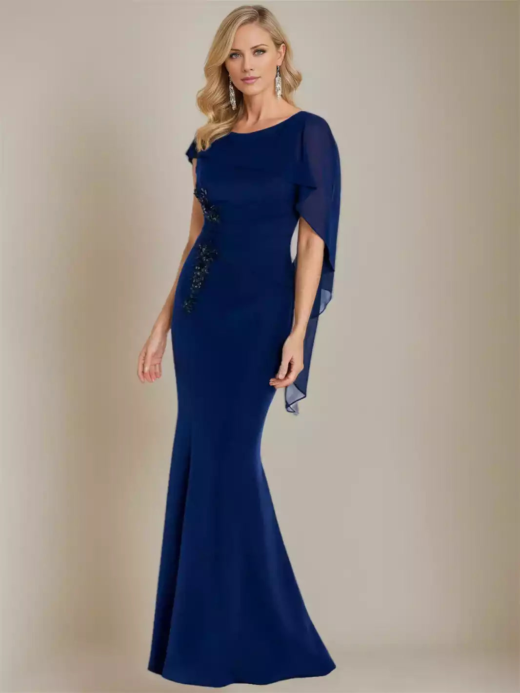 Bateau Neck Sleeveless Floor-Length  Mother of the Bride Dresses