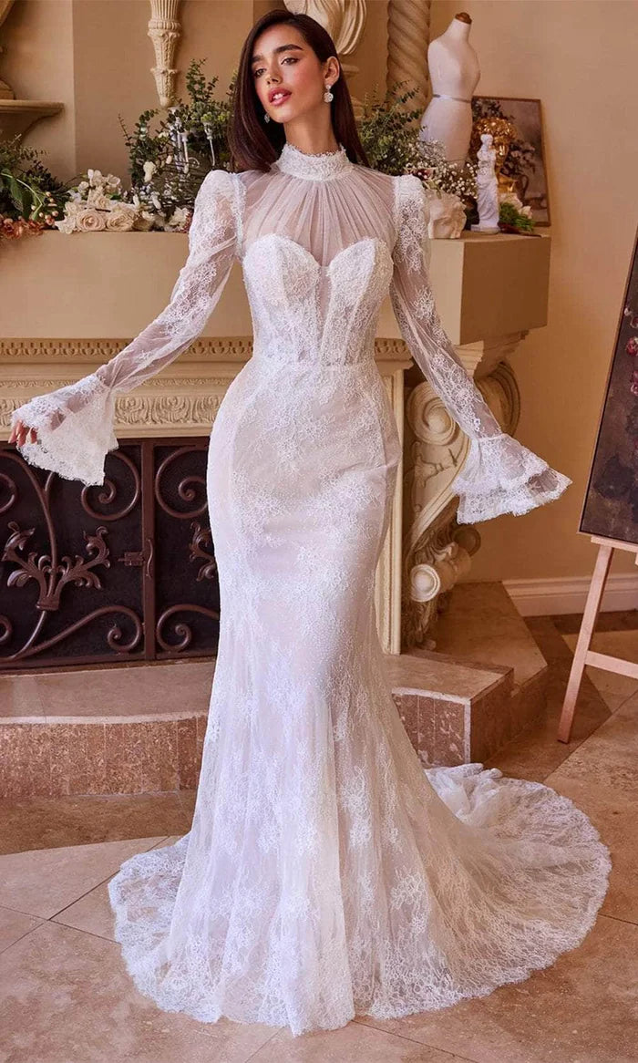 Bell Sleeve Mermaid Bridal Gown Wedding Dresses