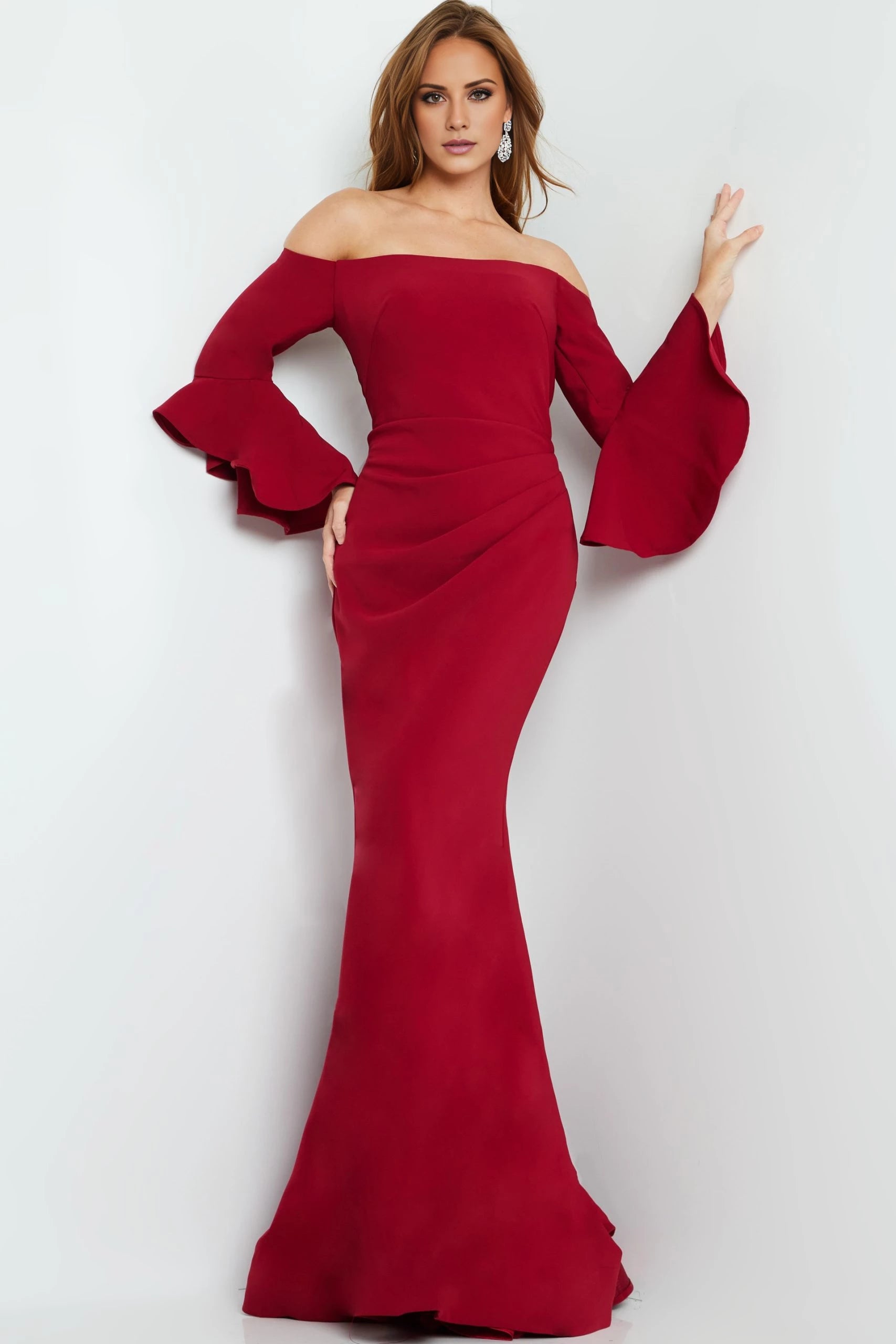 Bell Sleeves Off the Shoulder Dress Evening Dresses