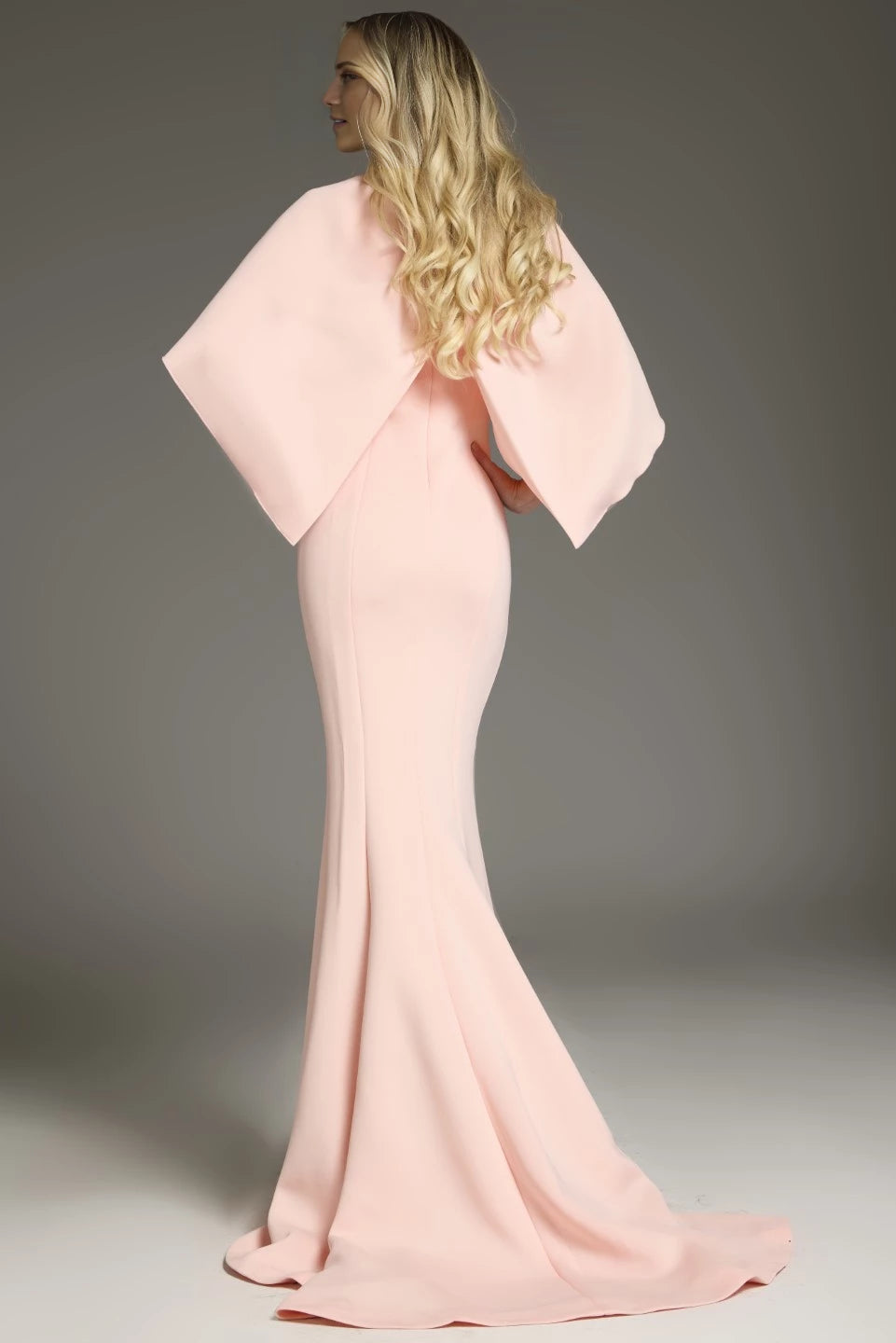 Cape Sleeve Gown with Classic Mermaid Silhouette Evening Dresses