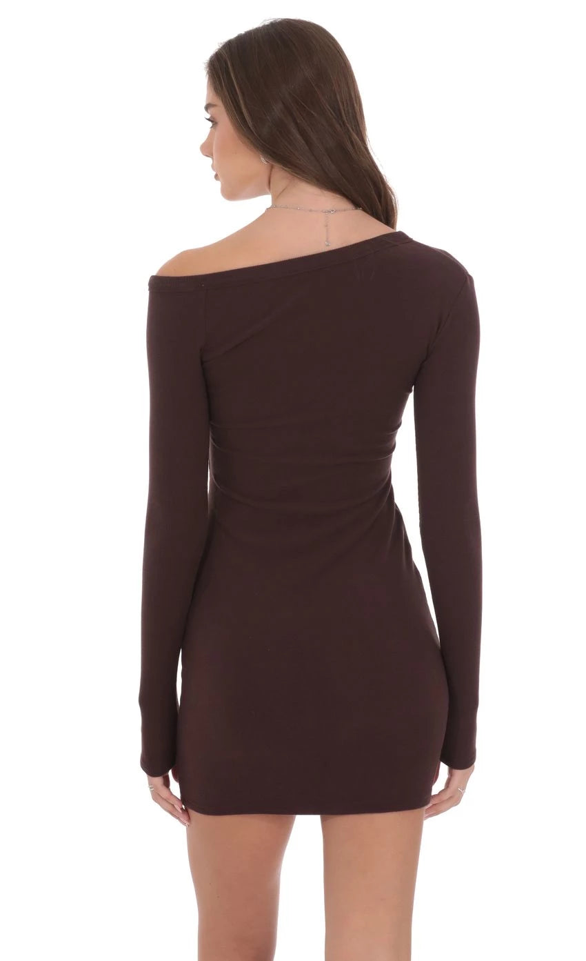 Chic Sheath One-Shoulder Long-Sleeve Backless Short Length Homecoming Dresses