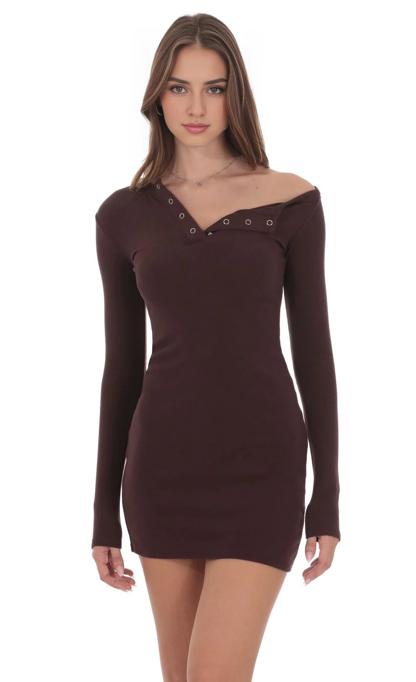 Chic Sheath One-Shoulder Long-Sleeve Backless Short Length Homecoming Dresses
