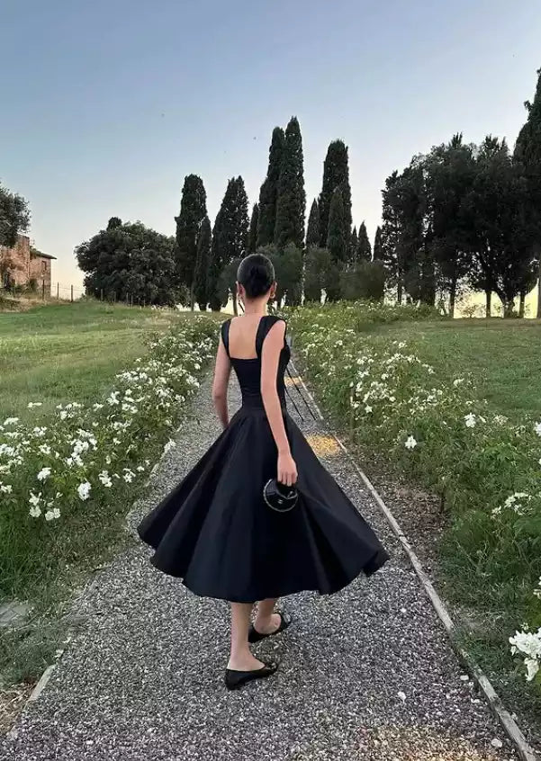 Chic A-Line Sweetheart Off-the-Shoulder Tea-Length Prom Dresses