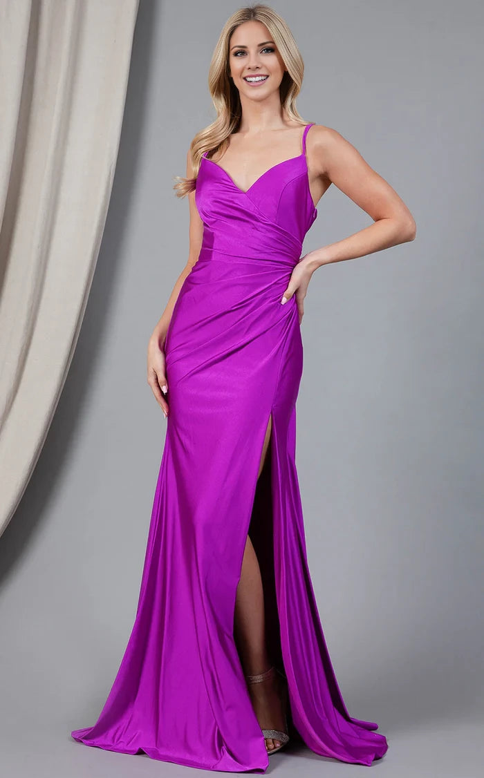 Chic V-neckline Long Sheath Dress Evening Dresses