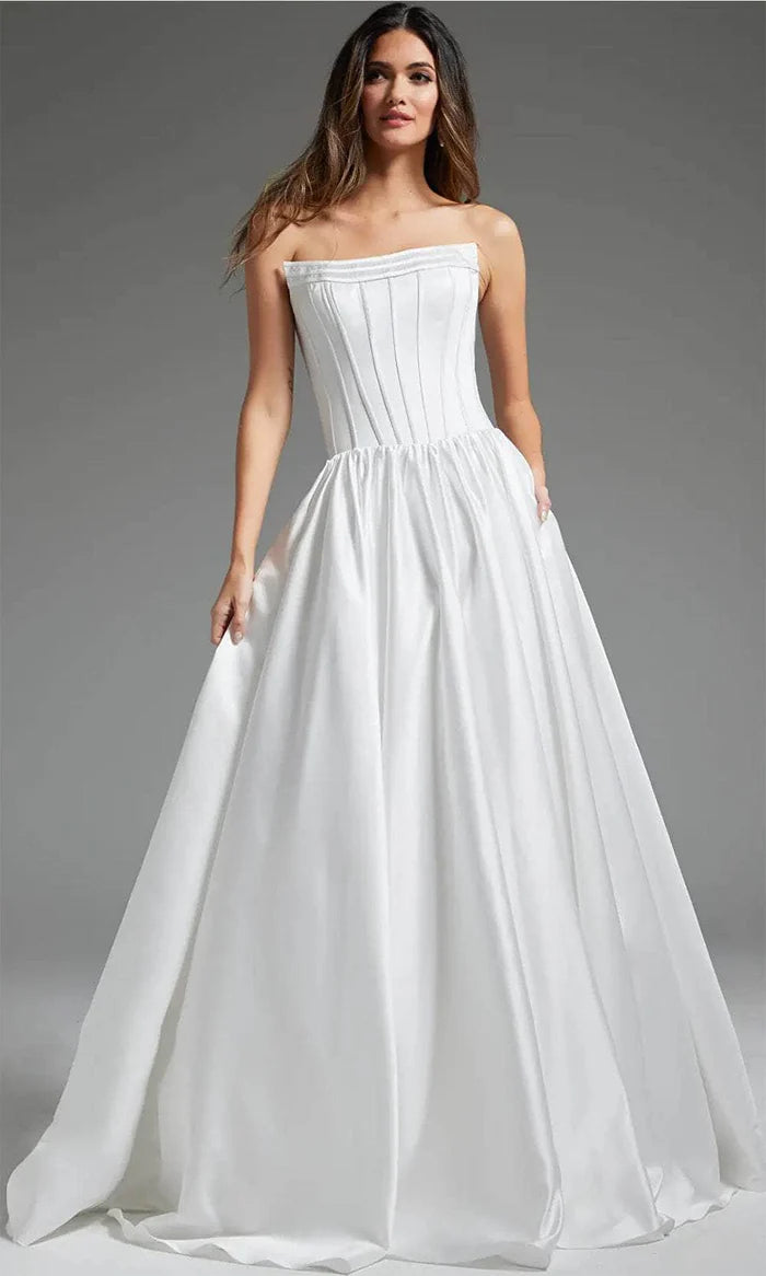 Corset Bodice Straight-Across Bridal Gown Wedding Dress