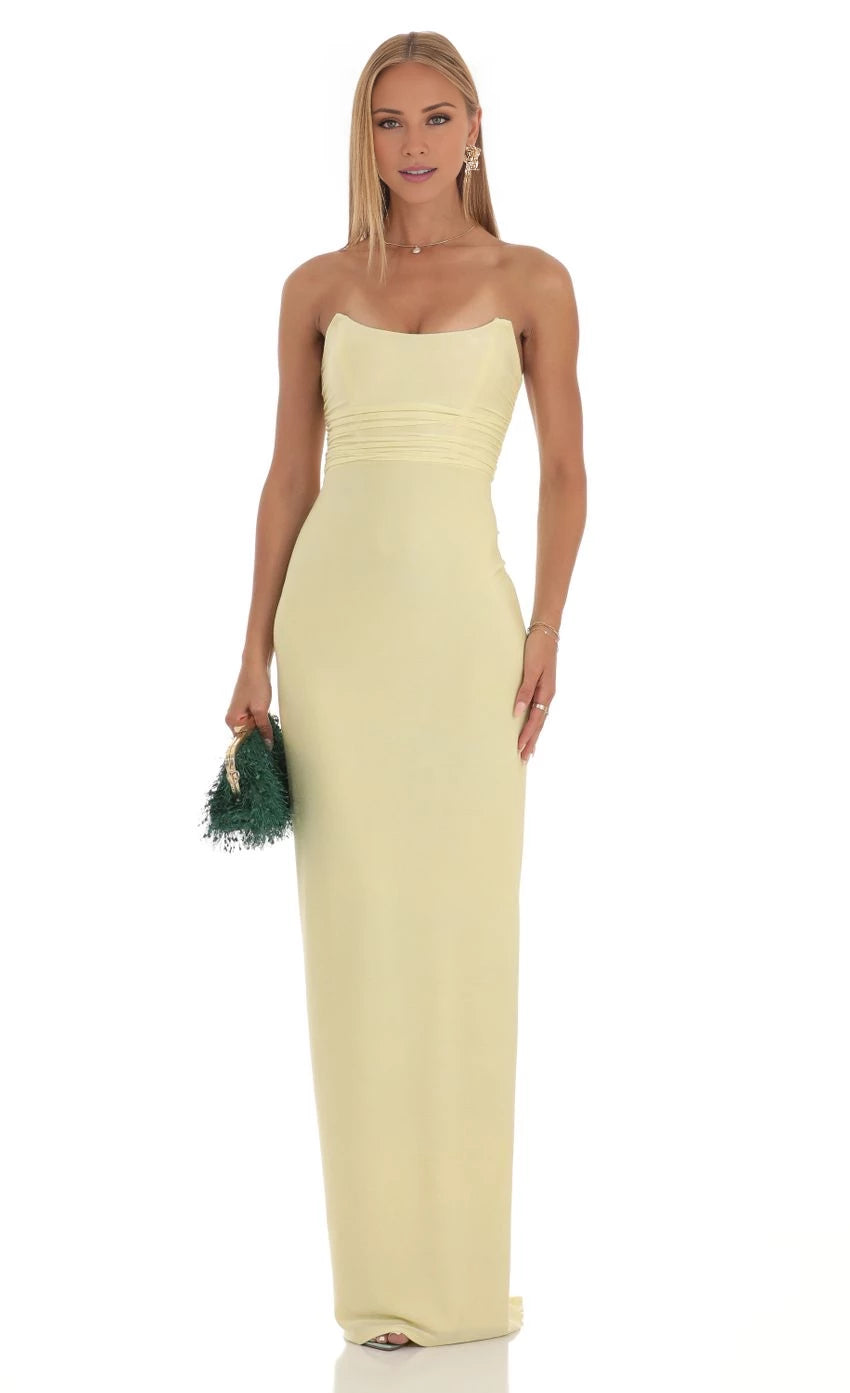Corset Strapless  Lace-Up Back   Dress Prom Dresses