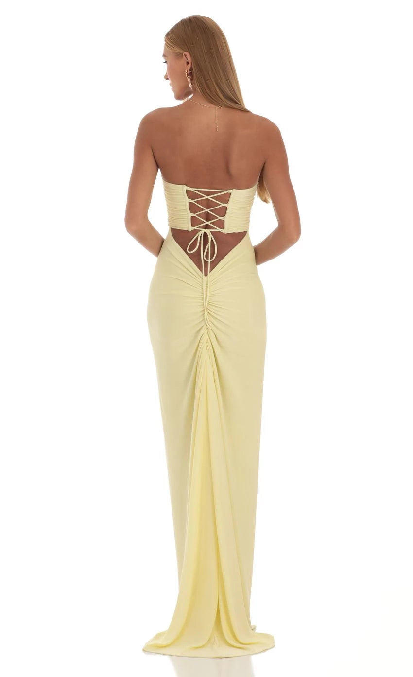 Corset Strapless  Lace-Up Back   Dress Prom Dresses