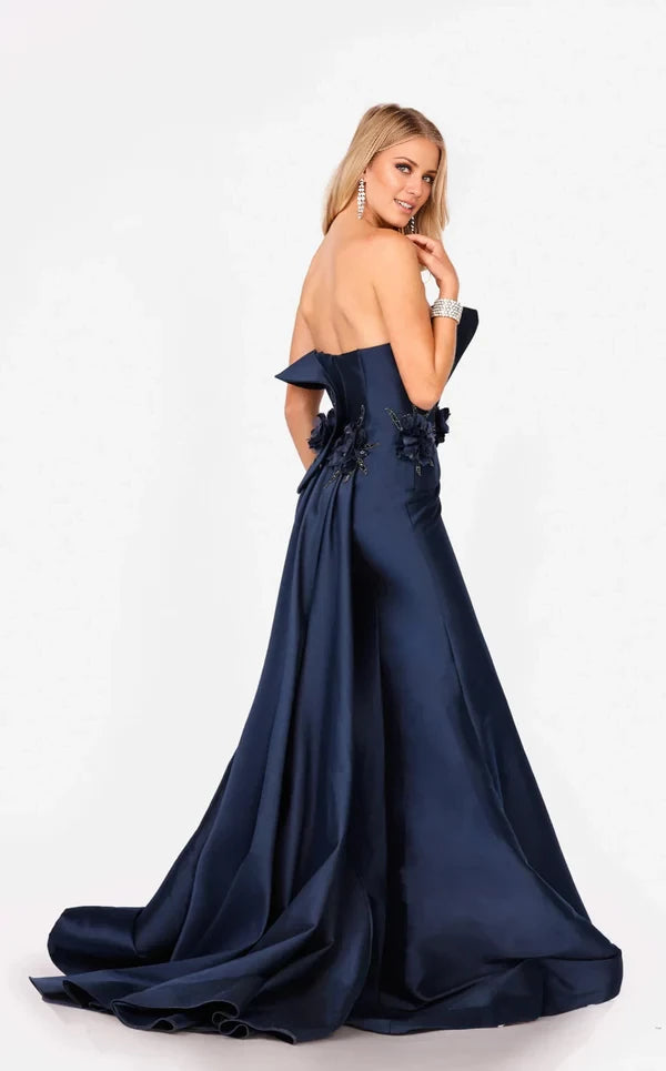 Cute Floor-length Strapless Straight Neckline Mermaid Dress Evening Dresses