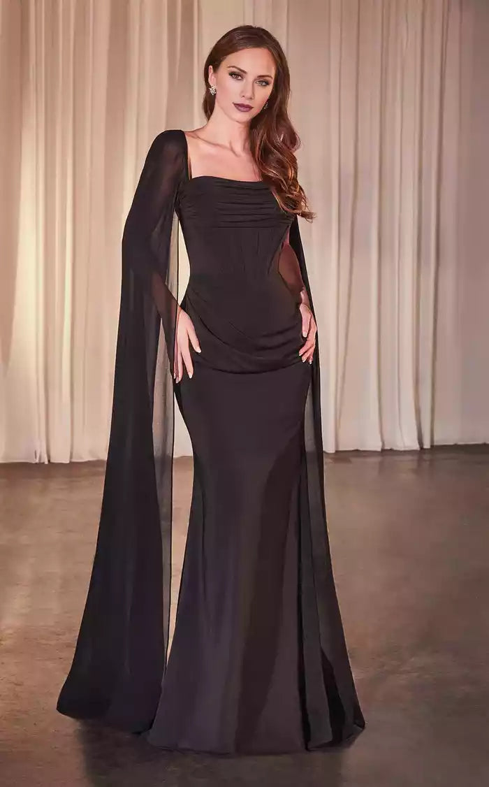  ﻿Divine Square Neckline Wrap The Buttocks Floor length Evening Dress
