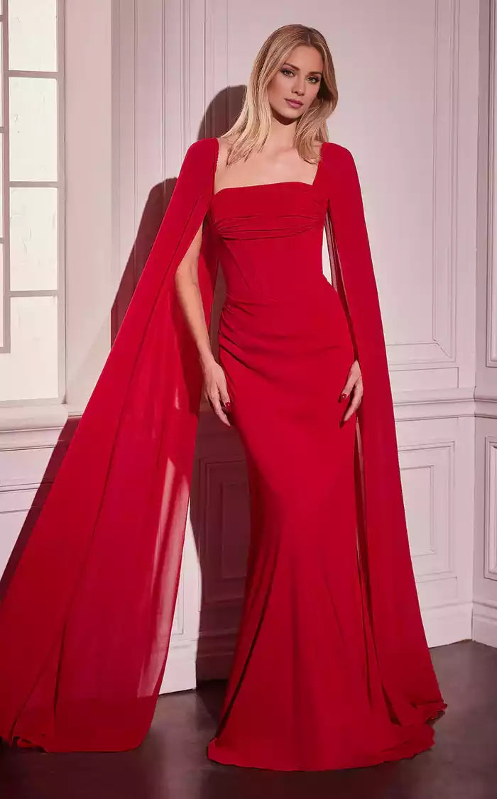  ﻿Divine Square Neckline Wrap The Buttocks Floor length Evening Dress