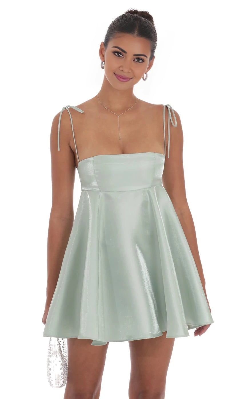 Elegant A-Line Square-Neck Sleeveless Back-Zip Short Length Homecoming Dresses