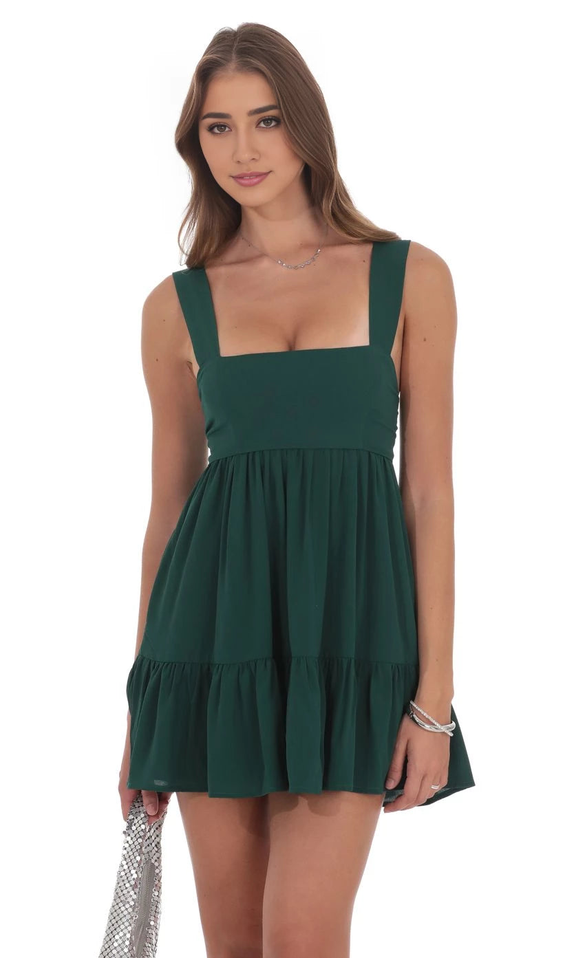 Elegant A-Line Square-Neck Sleeveless Bow-Back Short Length Homecoming Dresses