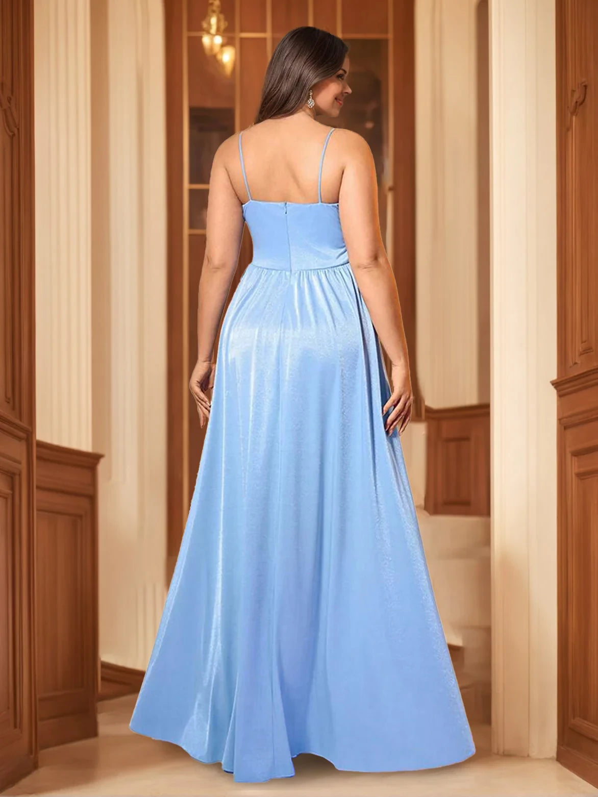 Elegant A - Line Strapless Sleeveless Zipper Back Long Length Prom Dresses