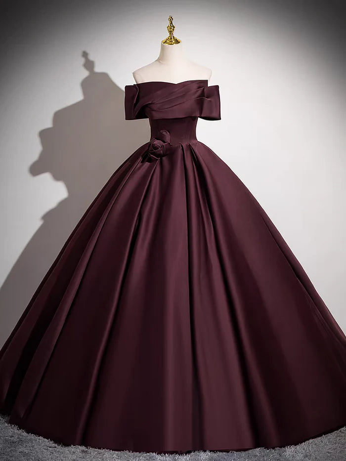 Elegant Ball Gown Off - Shoulder Sleeveless Lace - Up Back Long Length Quinceanera Dresses