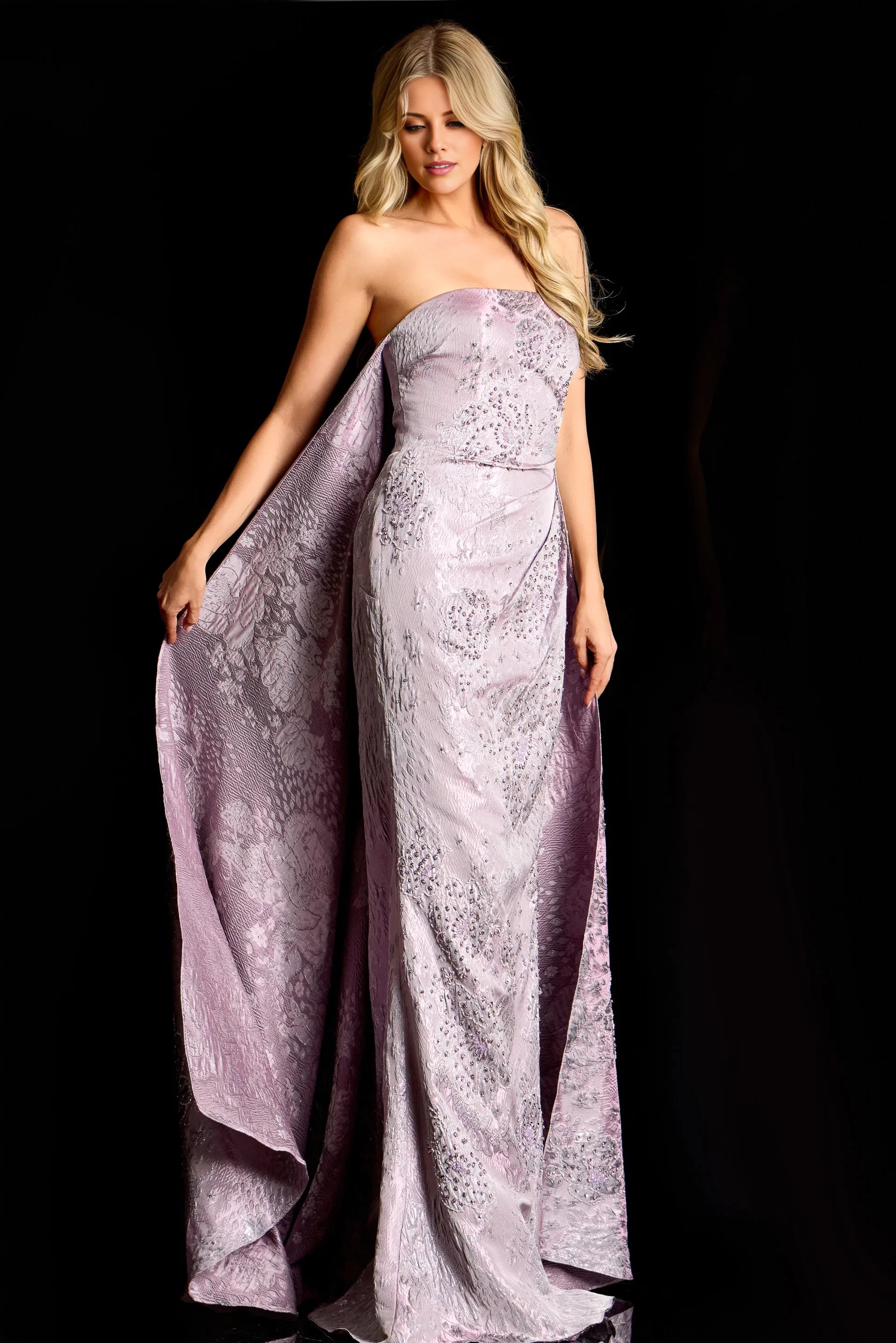 Elegant Mermaid Strapless Sleeveless Open-Back Long Length Evening Dresses