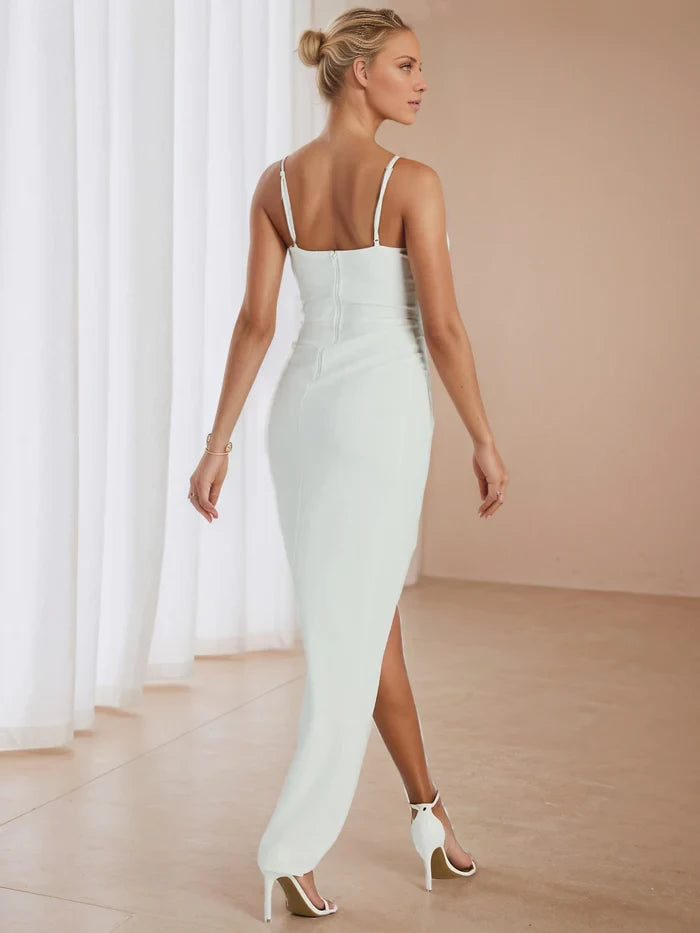 Elegant Mermaid Sweetheart Neck Spaghetti Strap Open Back Long Length Prom Dresses