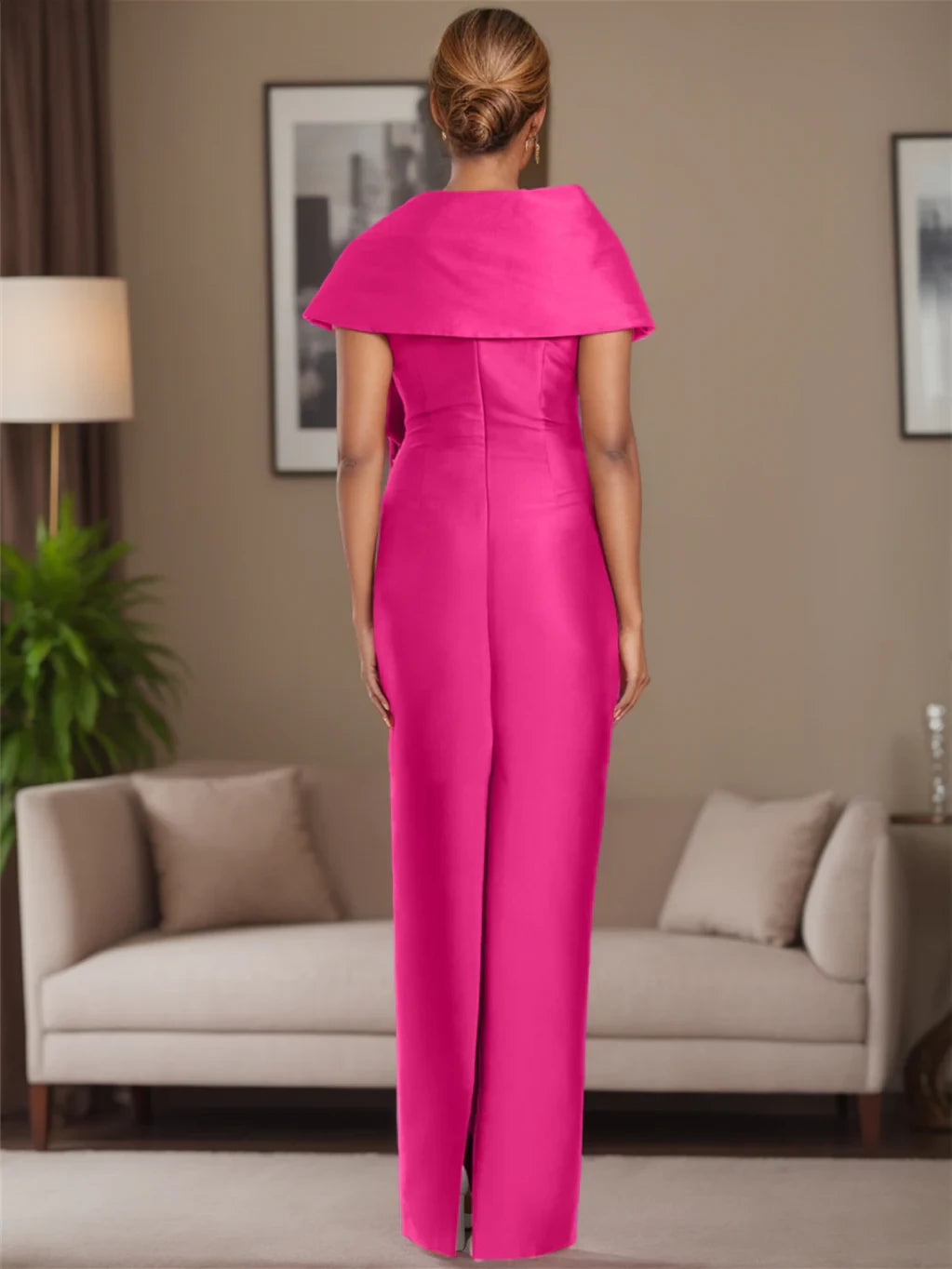 Elegant Sheath Off - Shoulder Sleeveless Zipper Back Floor - Length Mother of the Bride Dresses