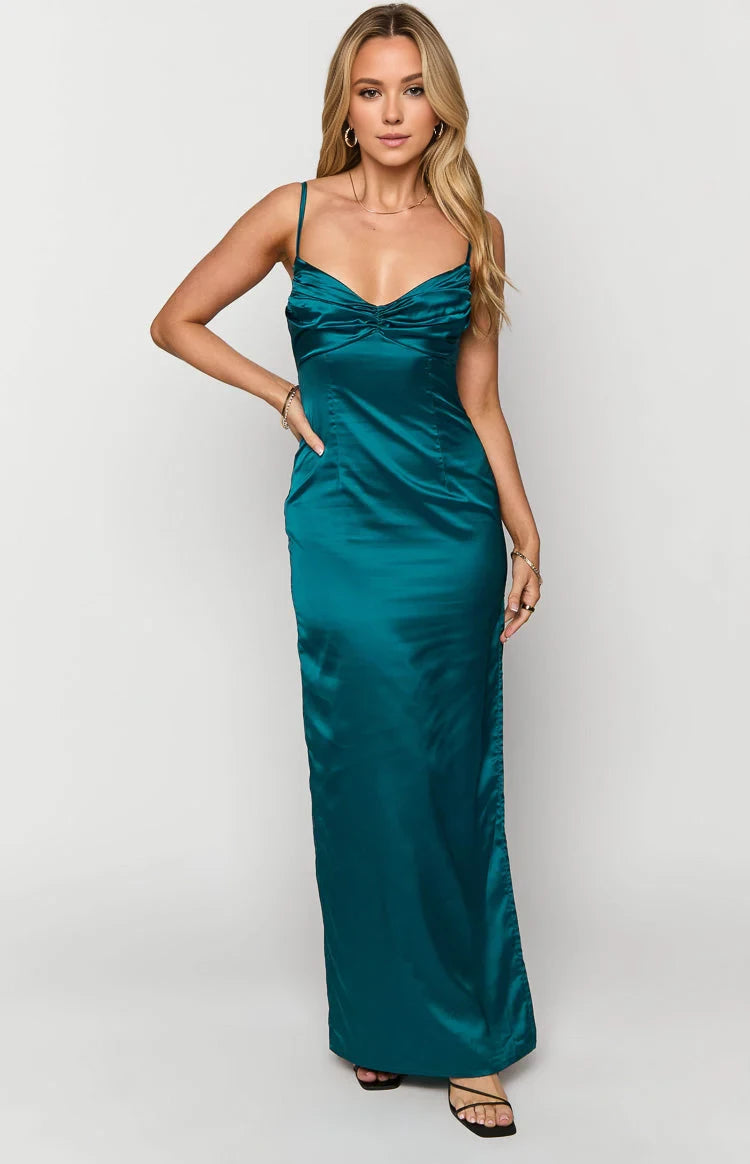 Elegant Sheath Sweetheart Neck Sleeveless Zipper Back Floor Length Prom Dresses