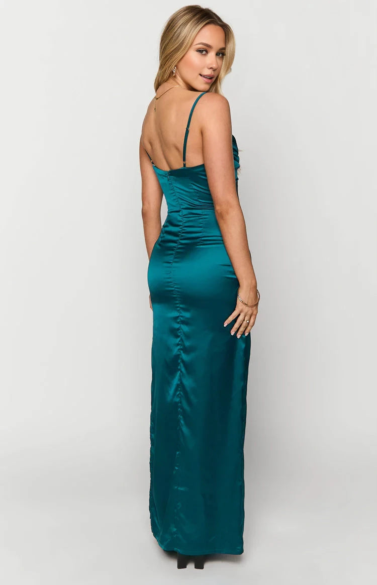 Elegant Sheath Sweetheart Neck Sleeveless Zipper Back Floor Length Prom Dresses