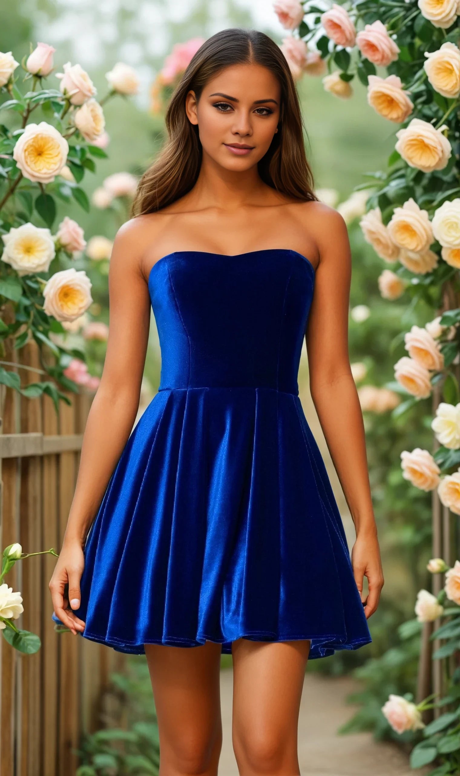 Elegant A-Line Strapless Sleeveless Backless Short-Mini Homecoming Dress