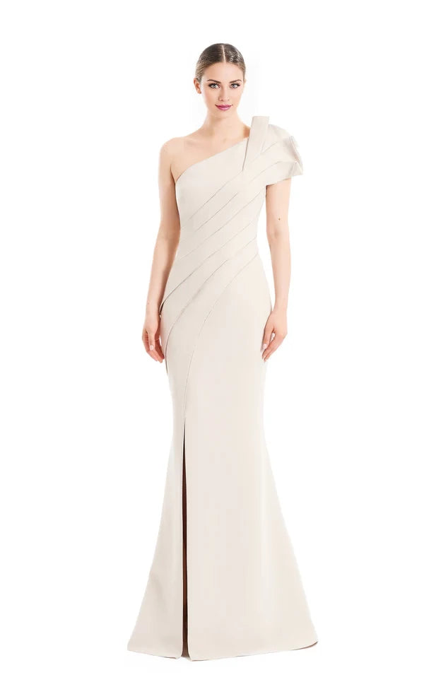 Elegant Mermaid One Shoulder Sleeveless Back Zip Floor-Length Evening Dress