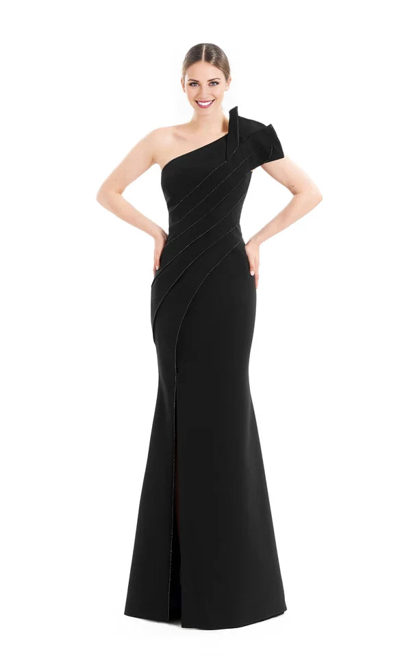Elegant Mermaid One Shoulder Sleeveless Back Zip Floor-Length Evening Dress