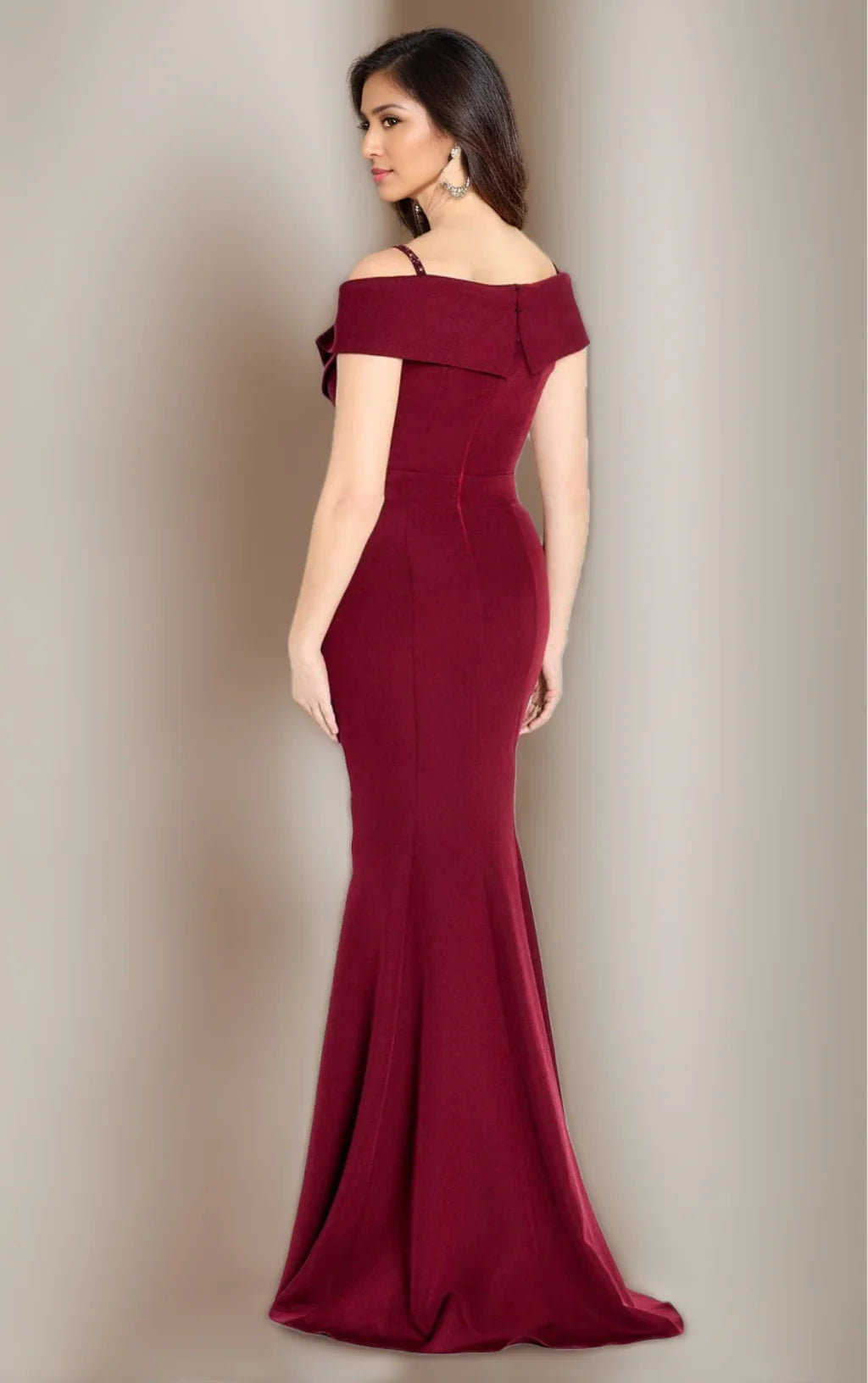 Elegant Off-Shoulder Sweetheart Neck Embellished Crepe Mermaid Evening Dress with High Side Slit
