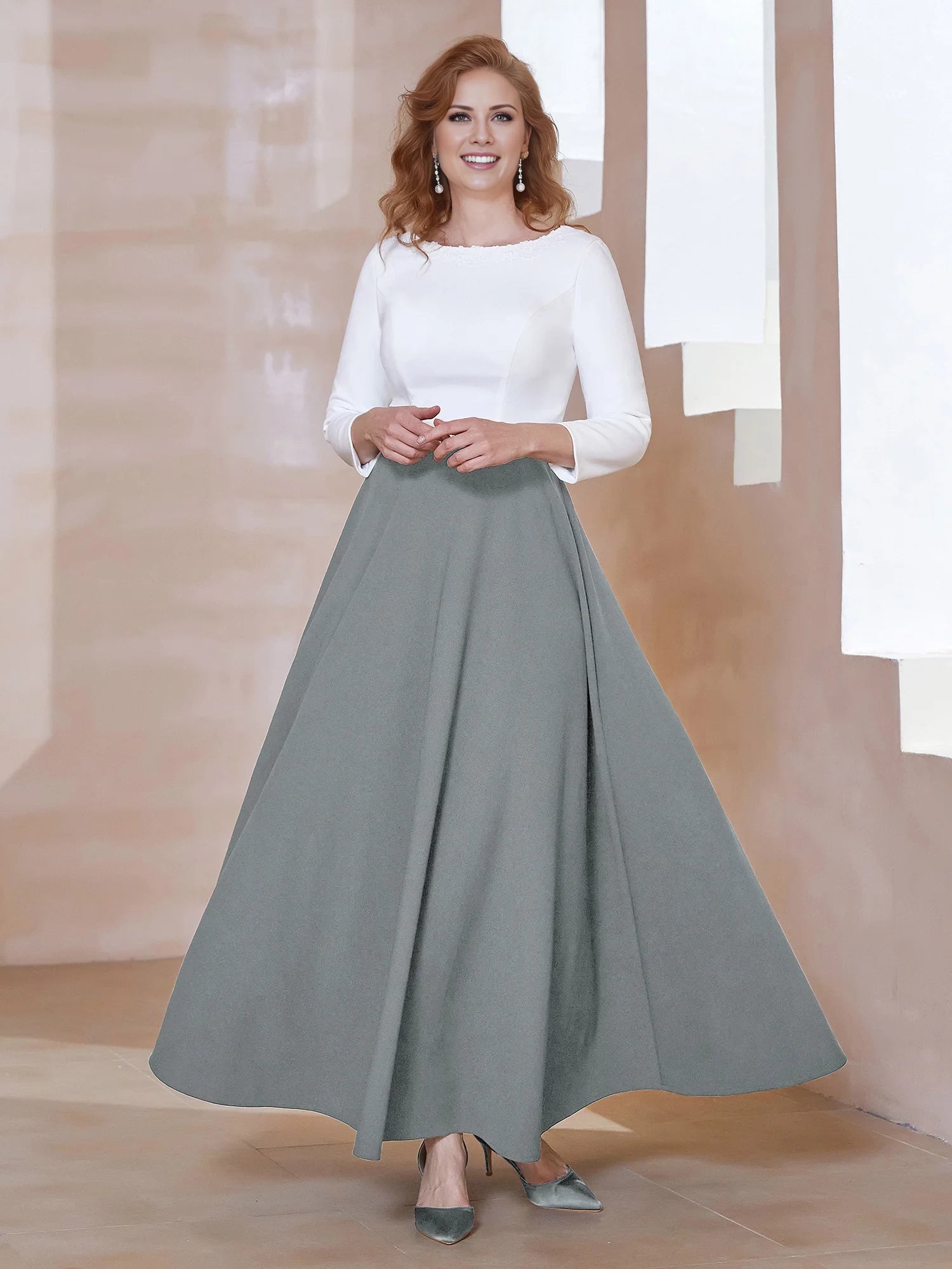 Elegant Scoop Neckline Dress Mother of the Bride Dresses ﻿