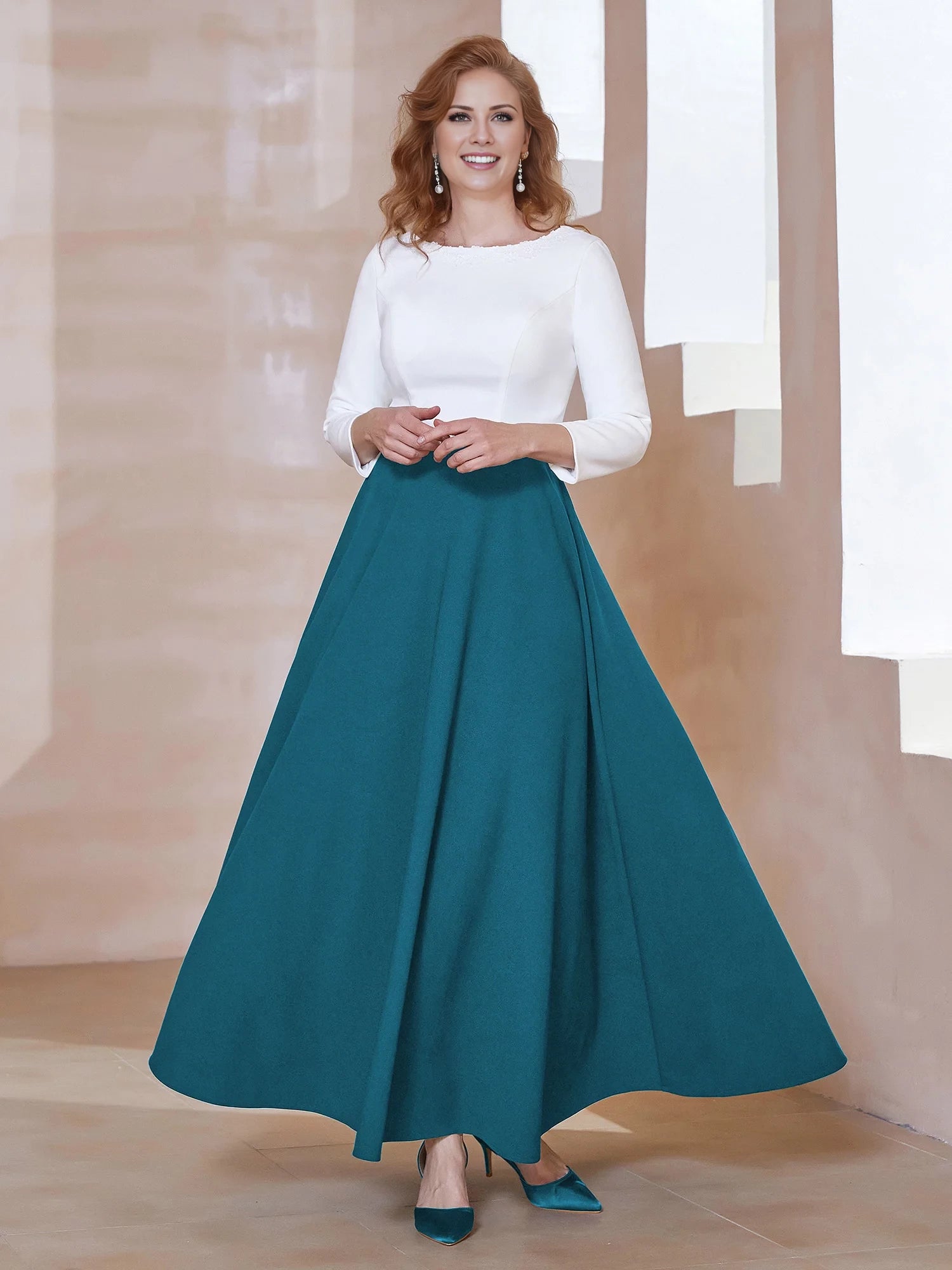 Elegant Scoop Neckline Dress Mother of the Bride Dresses ﻿