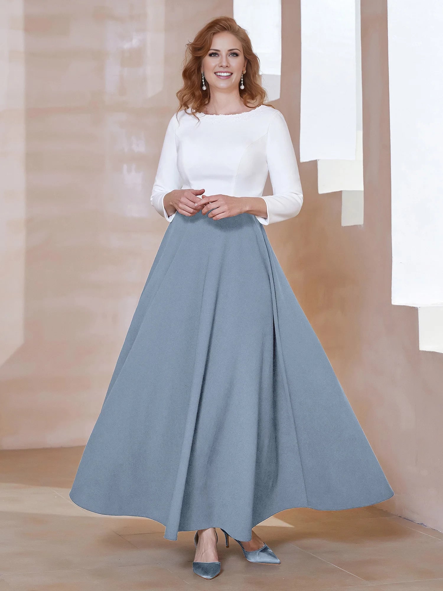 Elegant Scoop Neckline Dress Mother of the Bride Dresses ﻿