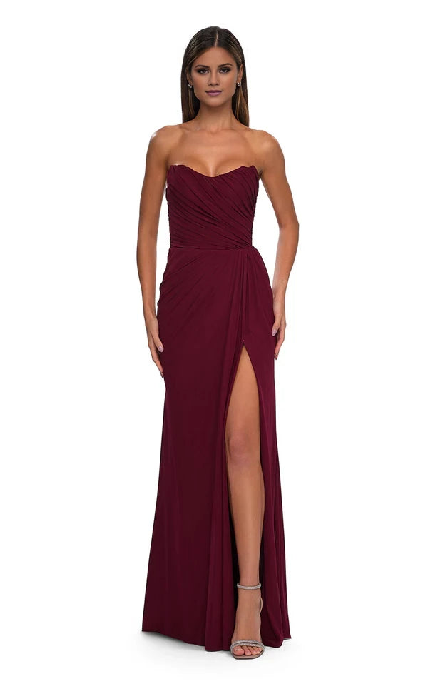 Elegant Strapless Sweetheart Neckline Ruched Trumpet Dress Evening Dresses