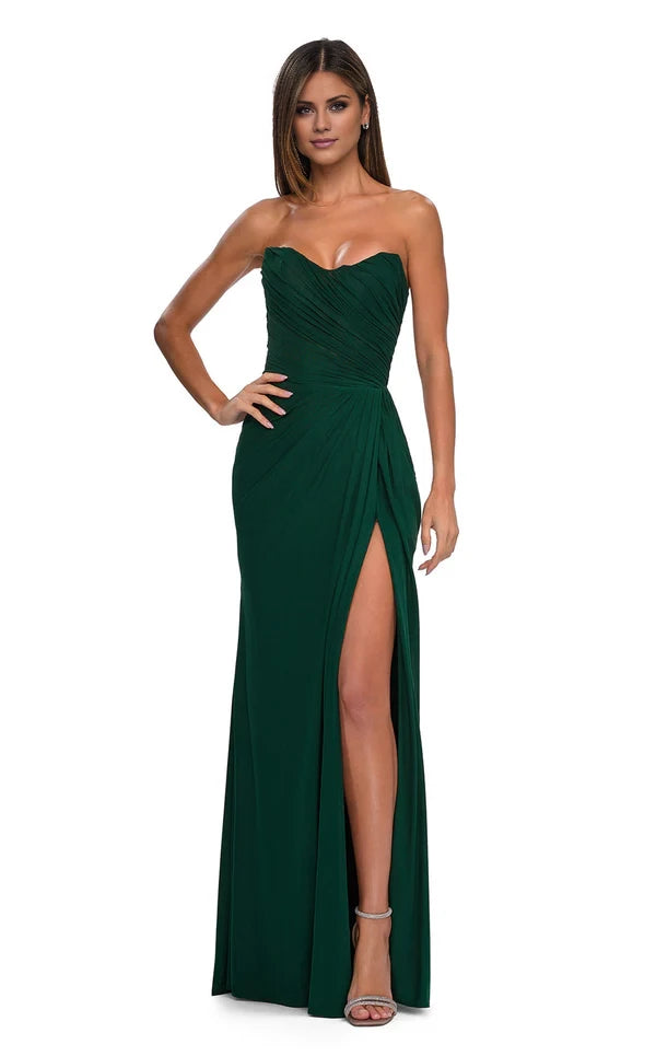 Elegant Strapless Sweetheart Neckline Ruched Trumpet Dress Evening Dresses
