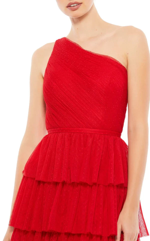 Fashion Column One Shoulder Sleeveless Back Zip Floor-Length Evening Dress