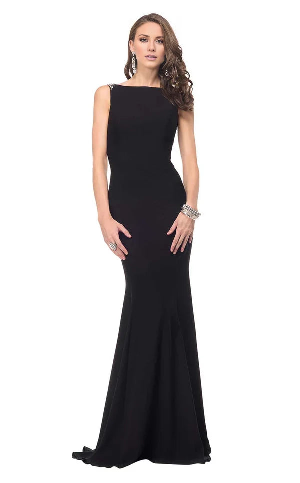 Fashion Square Neck Sleeveless Backless mermaid Brush Train Evening Dress