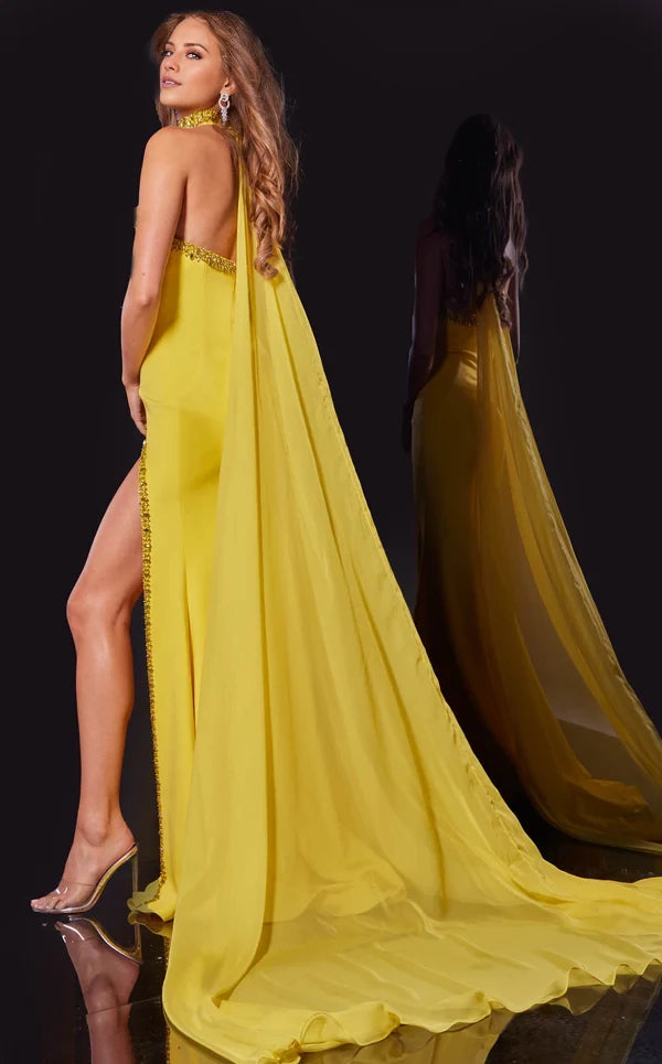 Fashionable Strapless Sleeveless Sheath Court Train Side Slit Back Zip Evening Dress