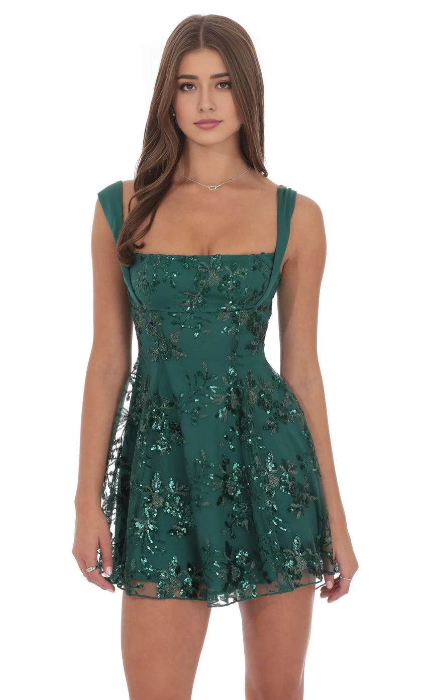 Glamorous A-Line Square-Neck Sleeveless Bow-Back Short Length Homecoming Dresses